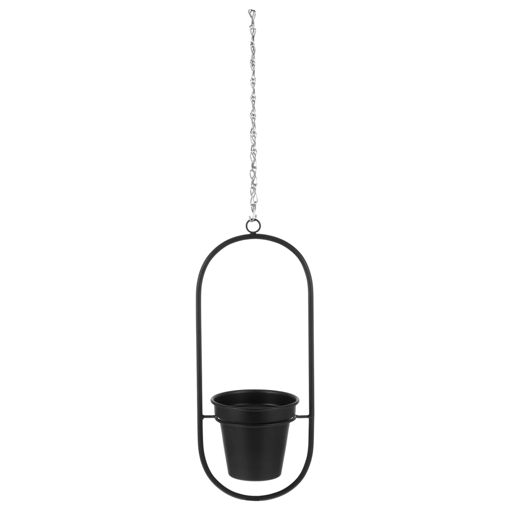 Iron Hanging Flower Pot Decorative Swinging Flower Basket Wall Hanging Plant Pot