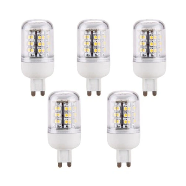 5pcs G9 230V 3.5W 48-LED SMD3528 Warm White Energy-saving LED Spotlight Lamp Bulbs