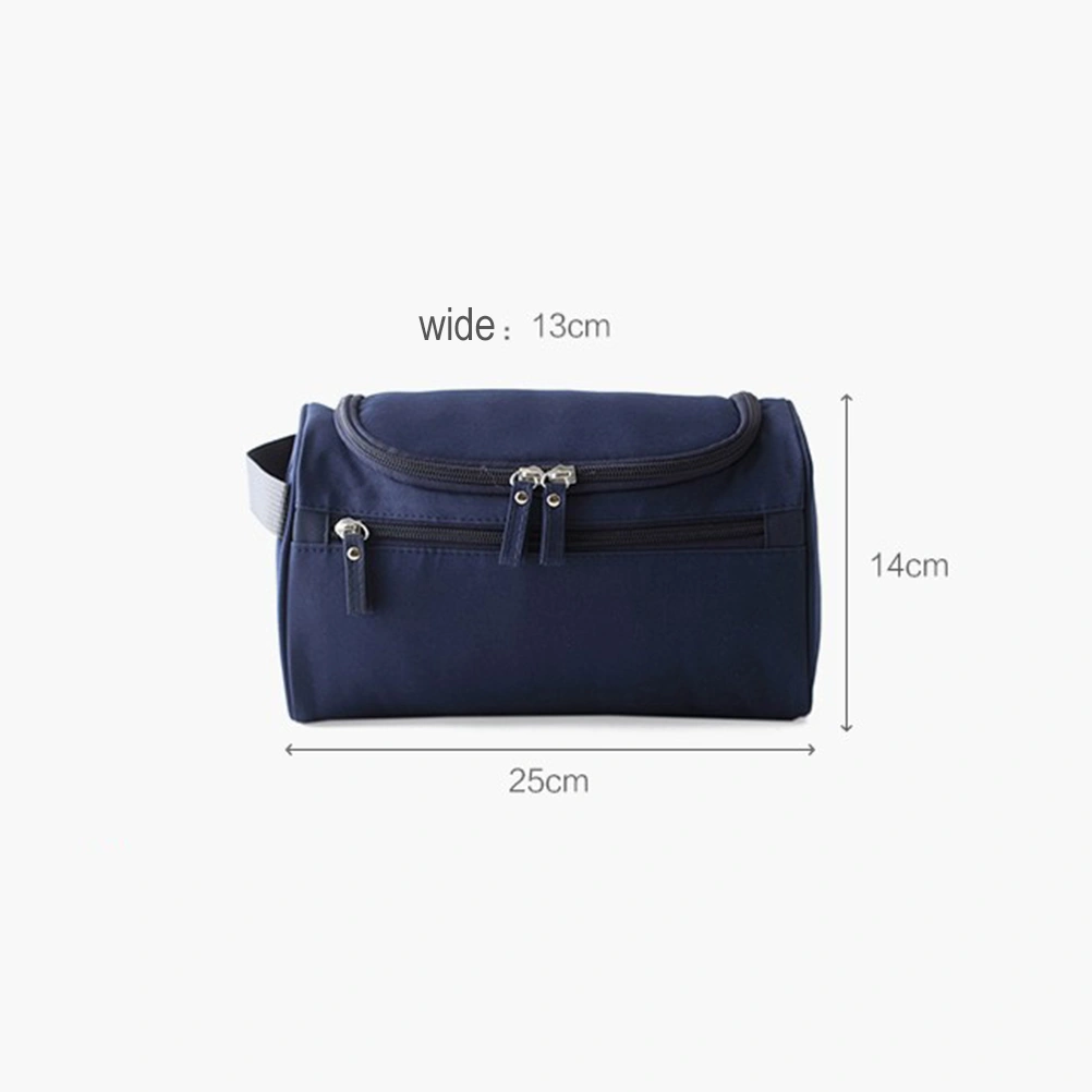 Travel Toiletry Bag Large Capacity Waterproof Zip Organizer Hanging Shower Bag for Trip Vacation Gym (Dark Blue)