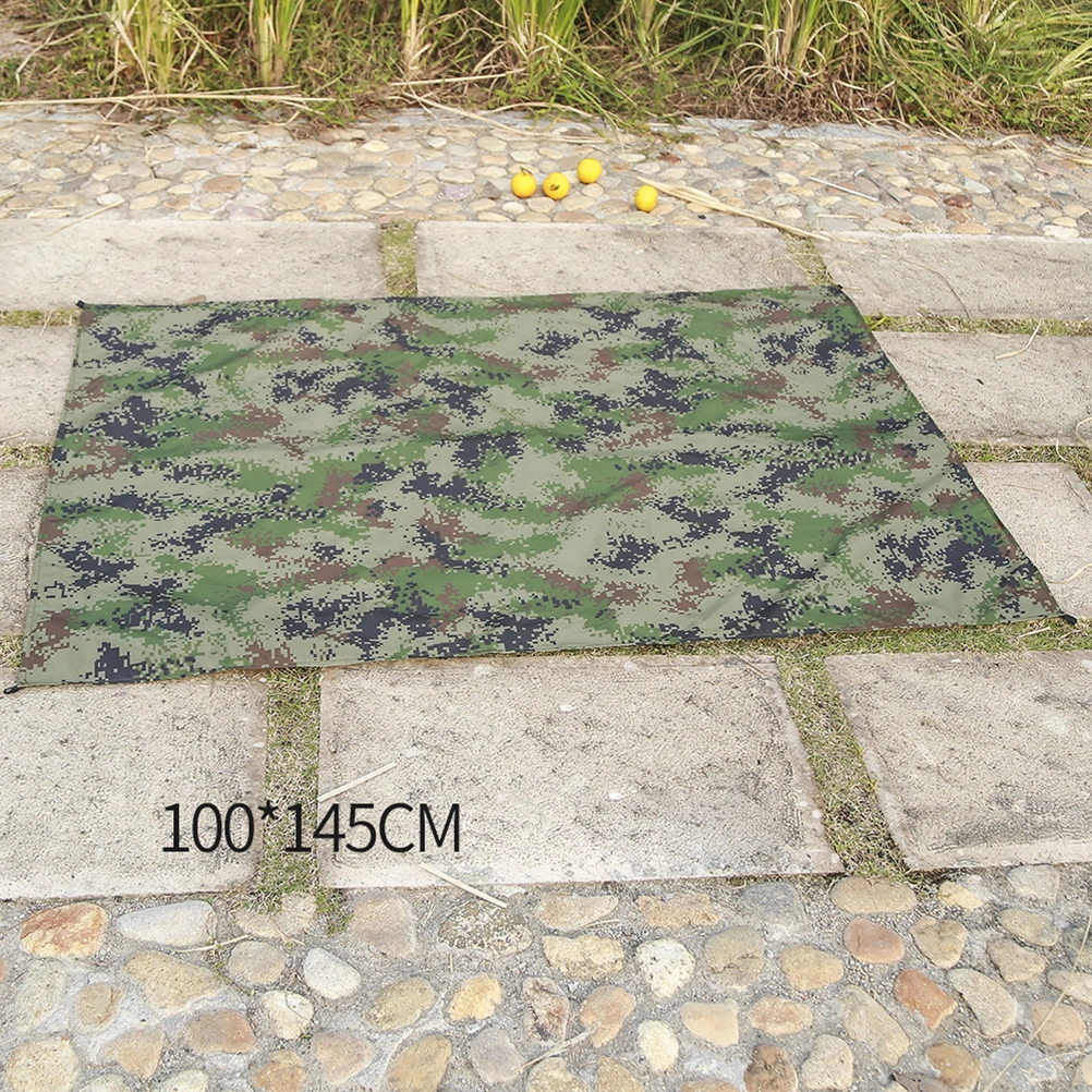 100x145CM Outdoor Multi-function Canopy Waterproof Sunscreen Outdoor Tent Camping Supplies Beach Shade Cloth(Camouflage)