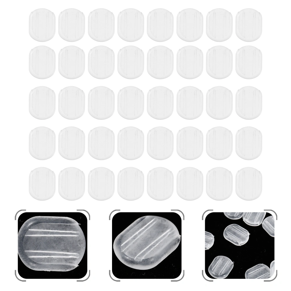 40pcs Plastic Earring Pads Comfort Earring Cushion Pads Clear Clip-on Earrings Pads