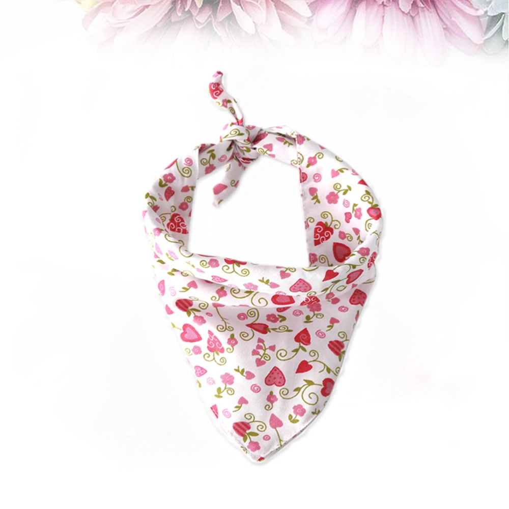 New Fashion Cotton Loving Heart Pet Towel Saliva Bandana Dog Cat Scarf Bib Triangle Lovely(Neck Circumference 22-38cm)