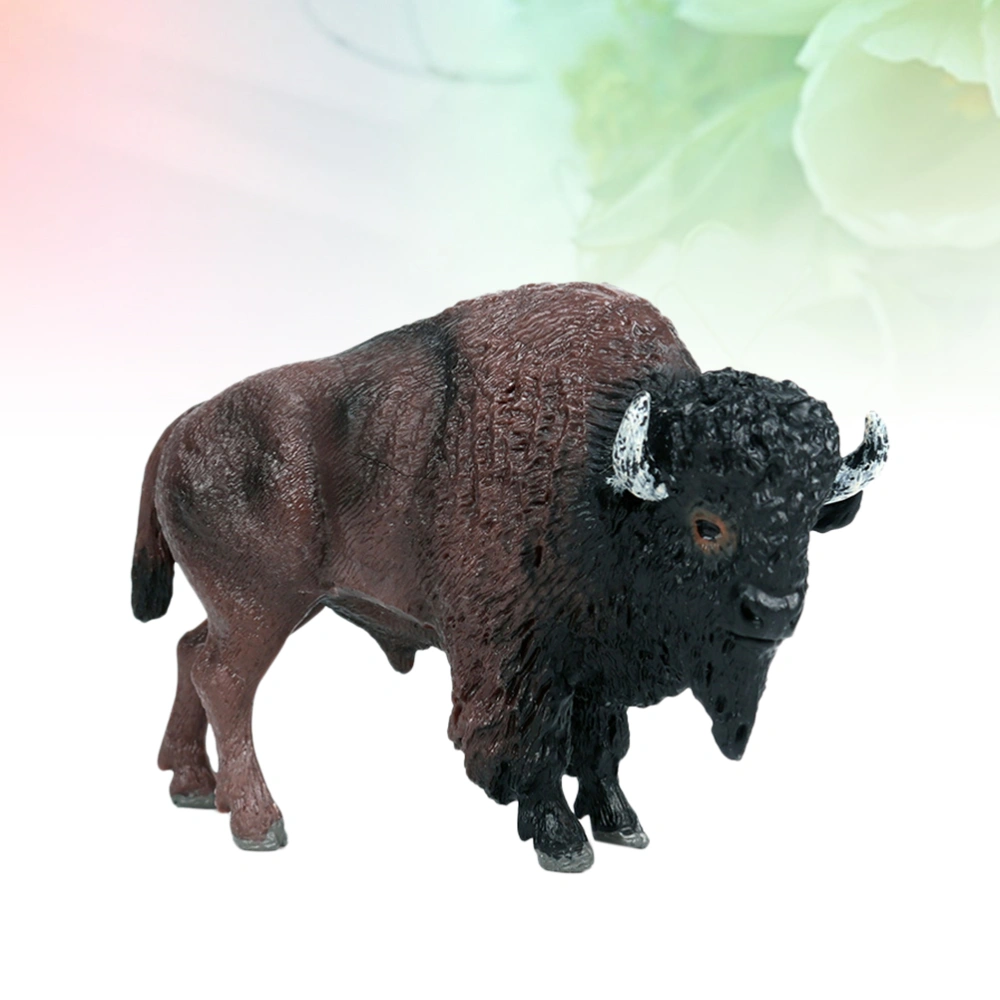 1PC Plastic Wild Animal American Bison Model Simulation Buffalo Decoration Party Prop for Home Shop