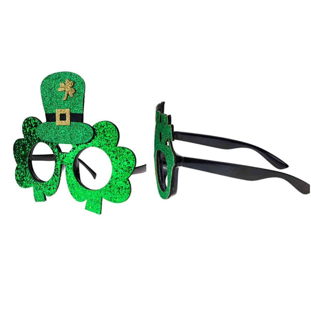 3pcs Saint Patrick's Day Photo Prop Cosplay Hair Party Glasses Tie