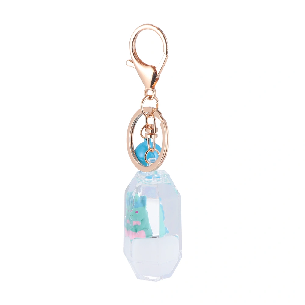 Lovely Unicorn Milk Bottle Liquid Quicksand Keychain Keyring Bag Ornament