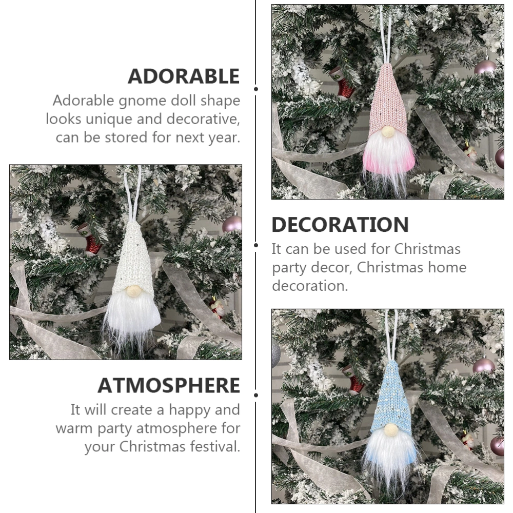 4 Pcs Christmas Gnome Adorable Gnome Pendant Christmas Tree Ornament Party Decor