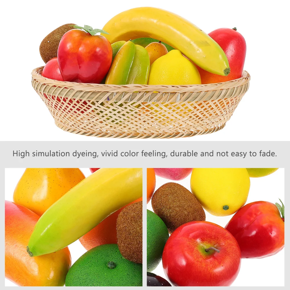 12pcs Artificial Fruit Model Fake Foams Fruit Model Photo Props Restaurant Display Fruits