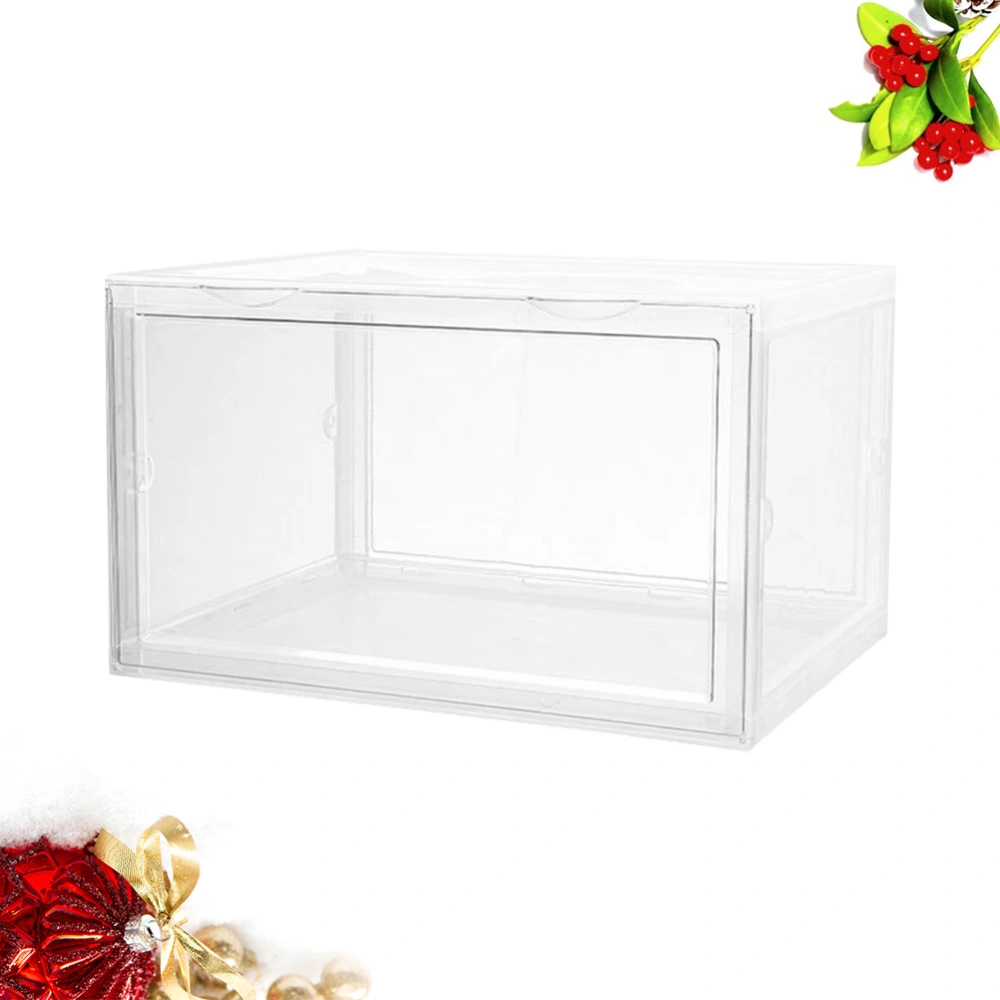 Dustproof Shoes Box Transparent Shoes Storage Box Portable Sturdy Shoes Container for Home Store Use - Buckle