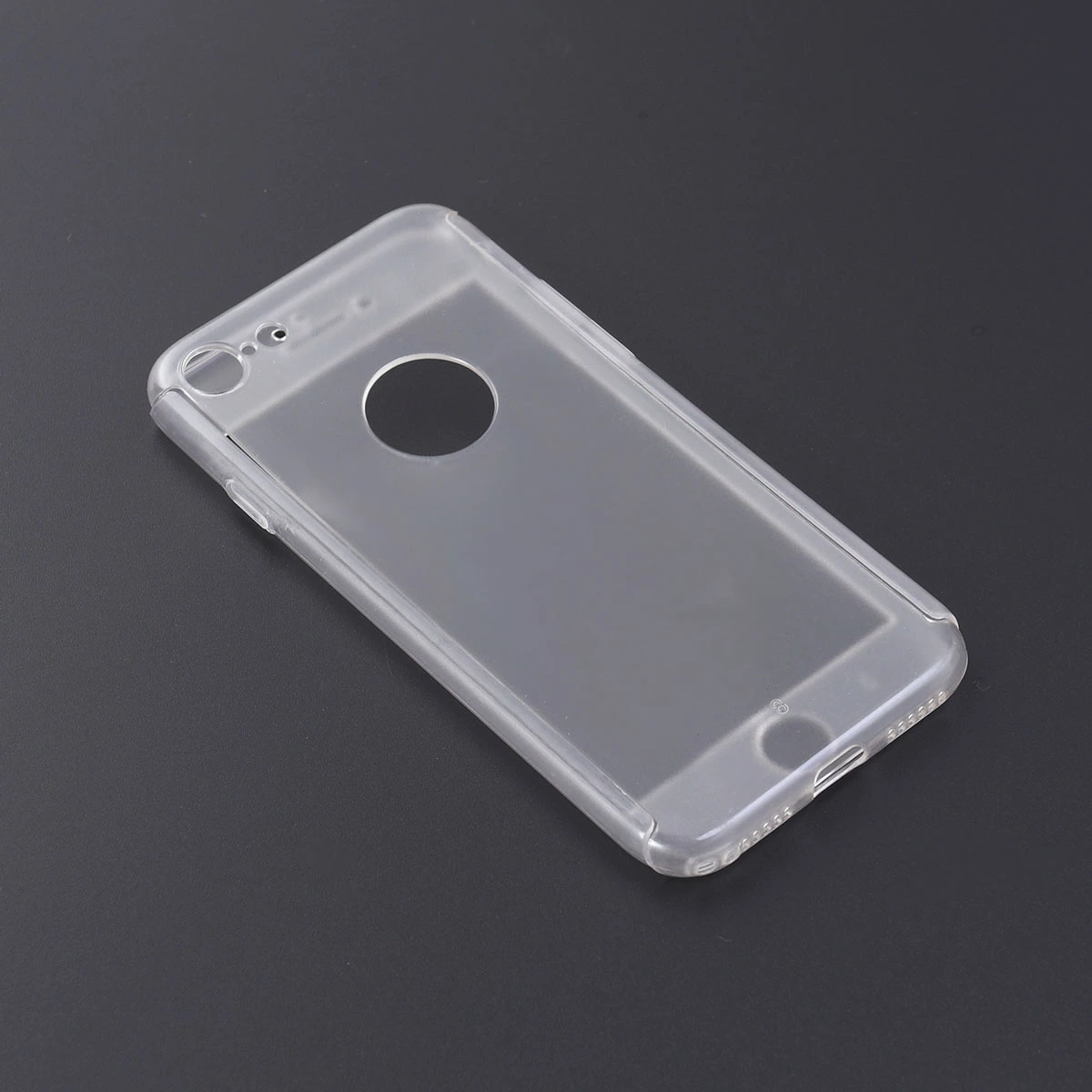 Protective Phone Case 360 Degrees Wrap Around Protection Cover Full Coverage Shell for iPhone 8/ iPhone 7 (Transparent)