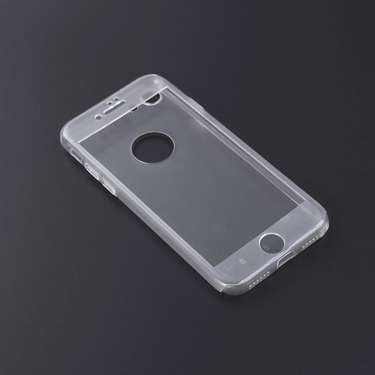Protective Phone Case 360 Degrees Wrap Around Protection Cover Full Coverage Shell for iPhone 8/ iPhone 7 (Transparent)