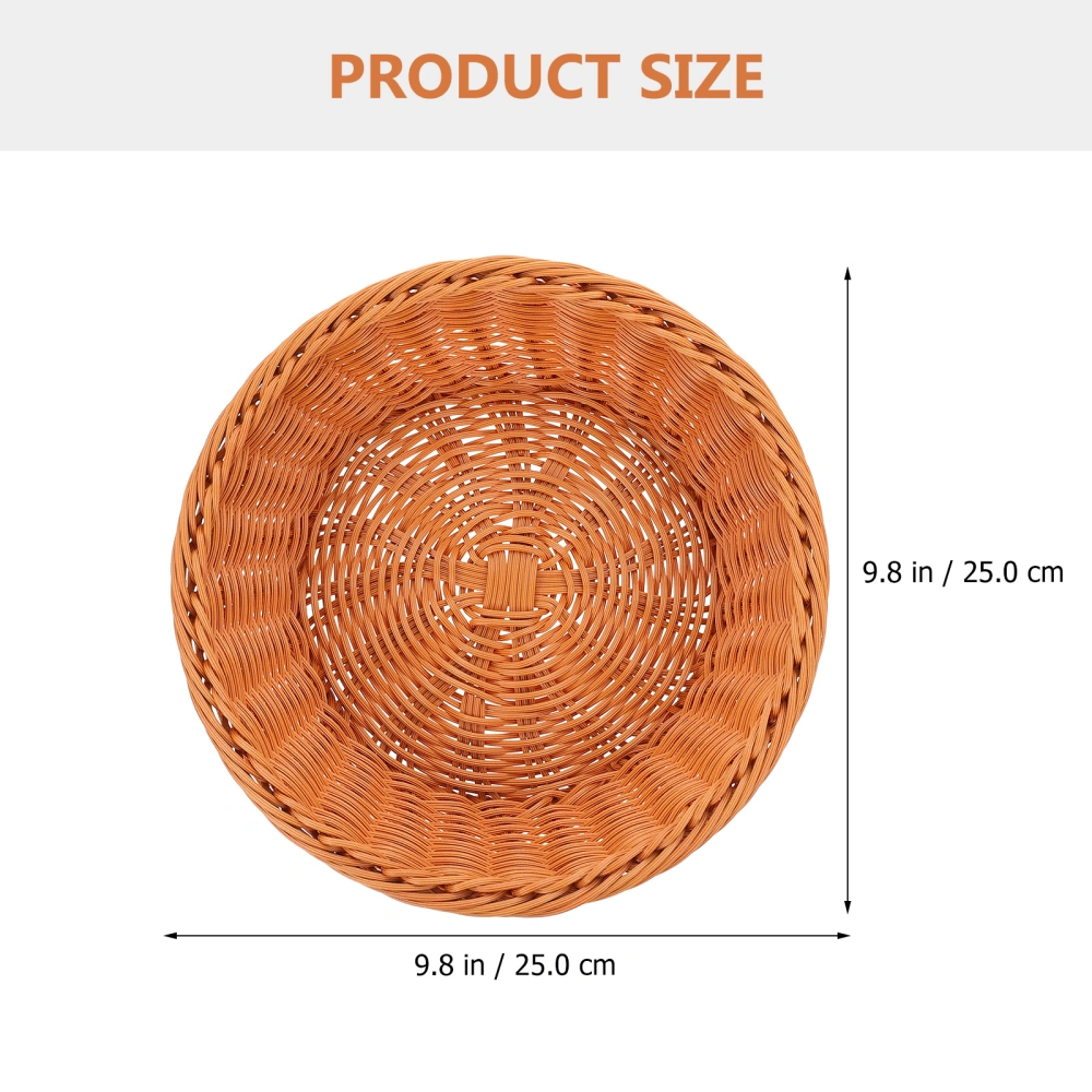 Household Woven Basket Tabletop Fruit Basket Sundries Storage Basket Plastic Woven Basket