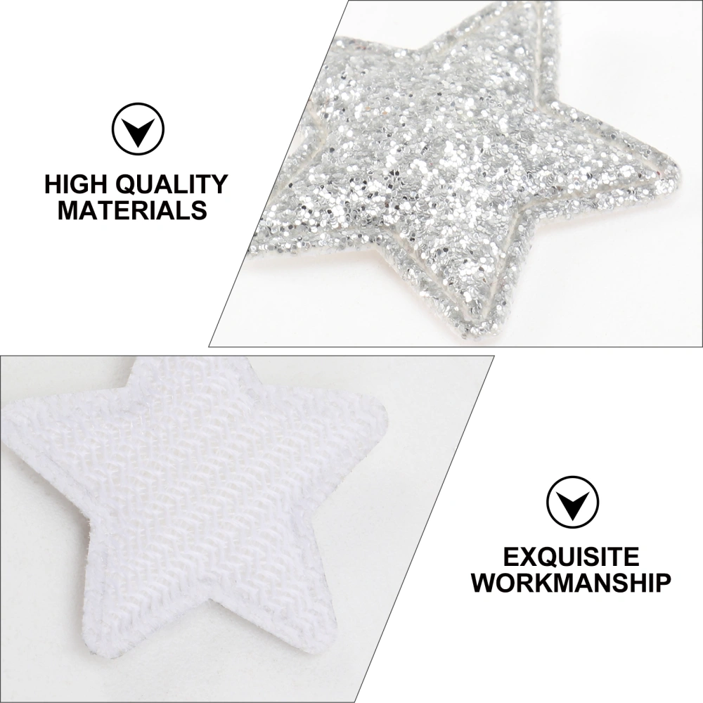 100PCS Cloth Star Patches Delicate Star Cloth Applique DIY Christmas Accessories