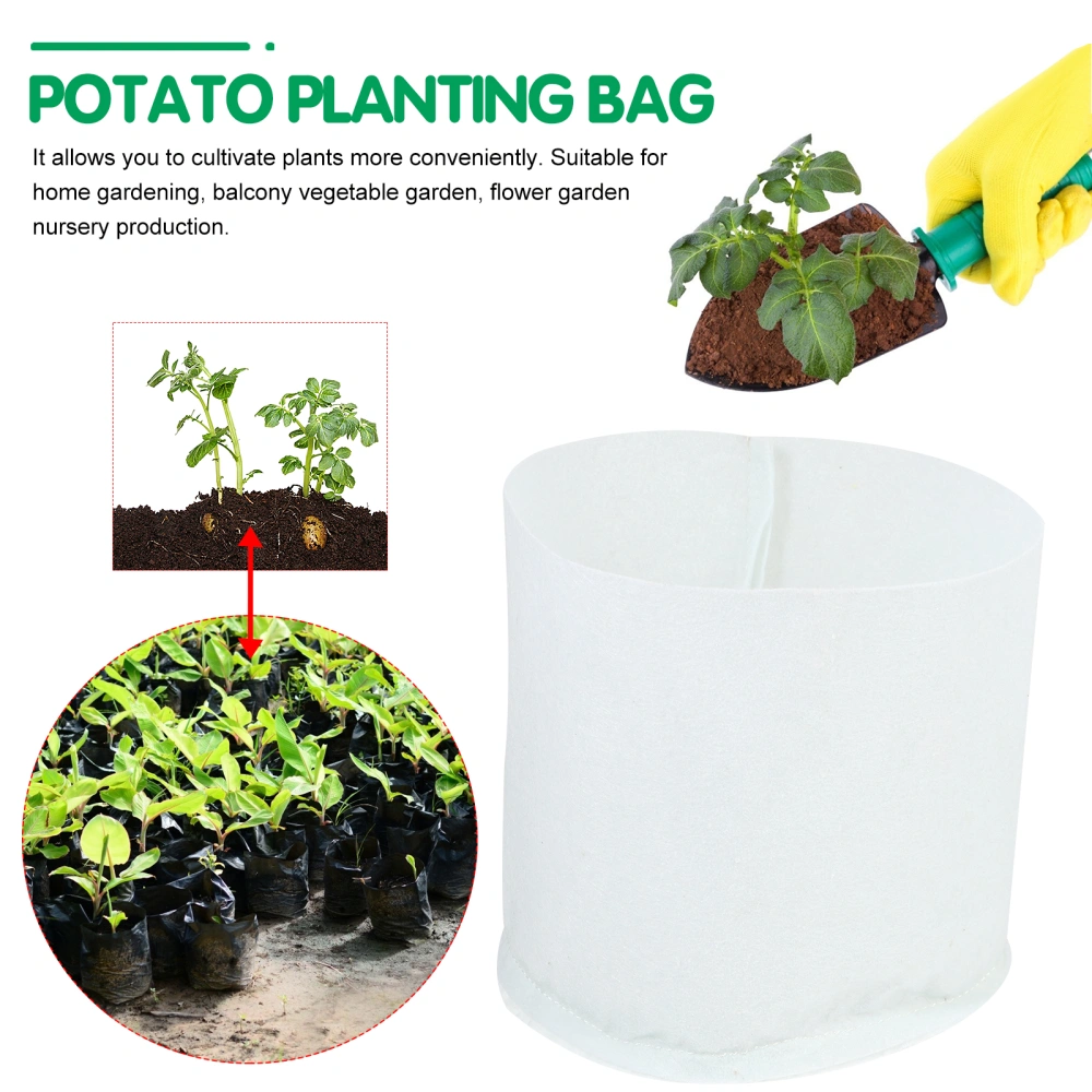 50pcs Durable Thick Non-woven Planting Bag Practical Plant Growing Bag