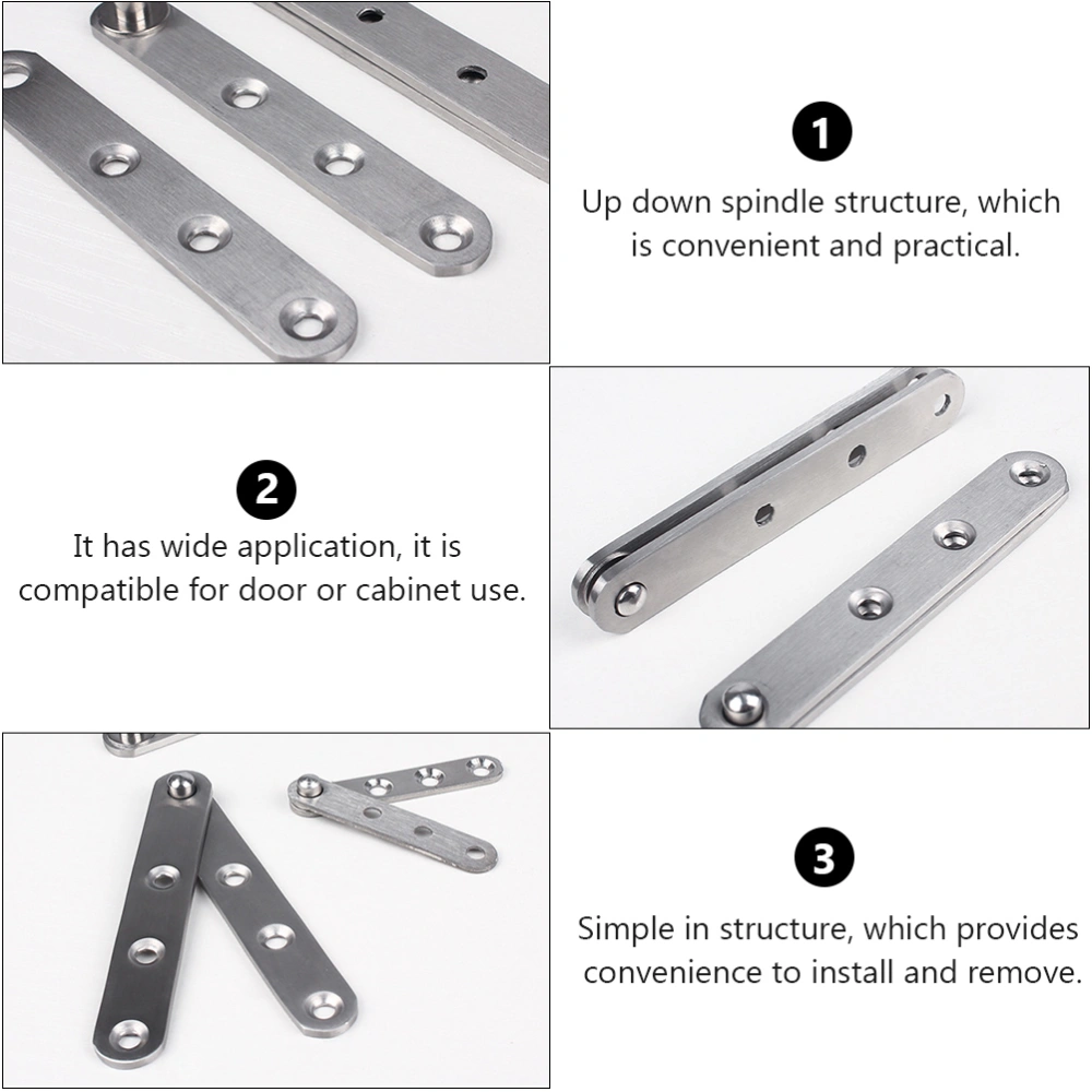 6pcs Furniture Stainless Steel Hinge Door Cabinet Hinge 360° Hinge Accessory