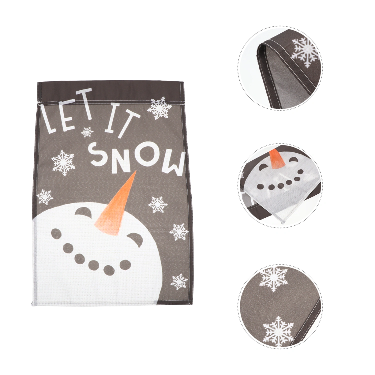 2pcs Christmas Theme Garden Flag Decorative Snowman Garden Flag Ornament (White)