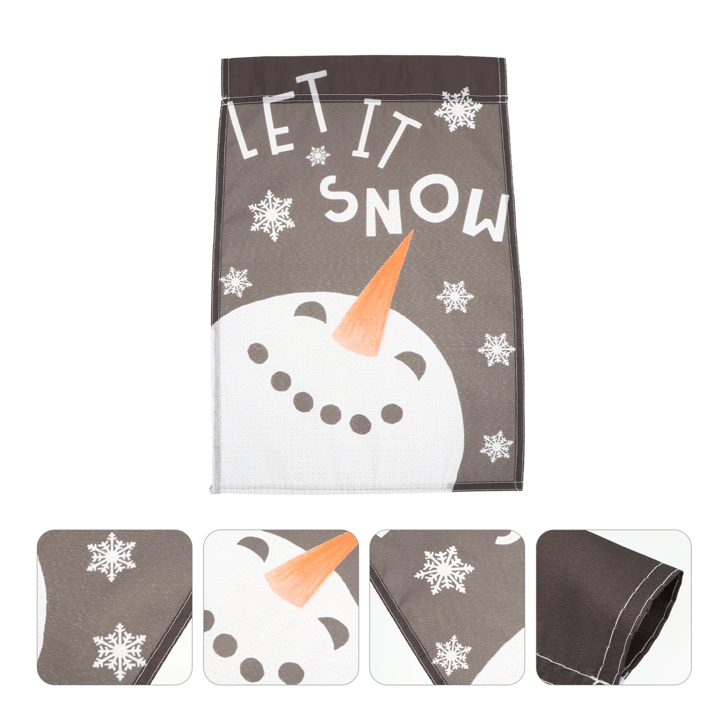 2pcs Christmas Theme Garden Flag Decorative Snowman Garden Flag Ornament (White)
