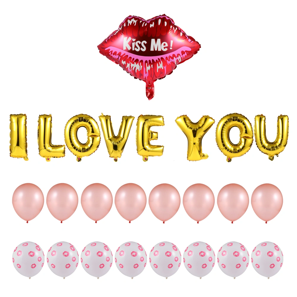 1 Set Valentine's Day Decorative Balloons Wedding Layout Props Party Adornments