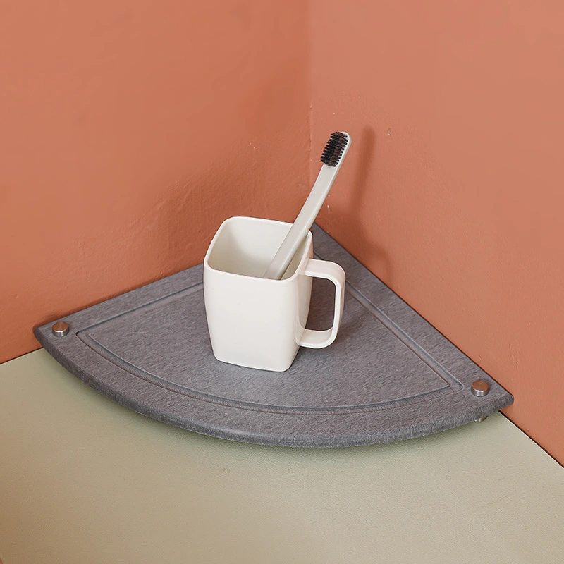 Instant Dry Sink Cup Organizer Bathroom Corner Sink Cup Diatomite Holder Cups Stand Diatomite Mat