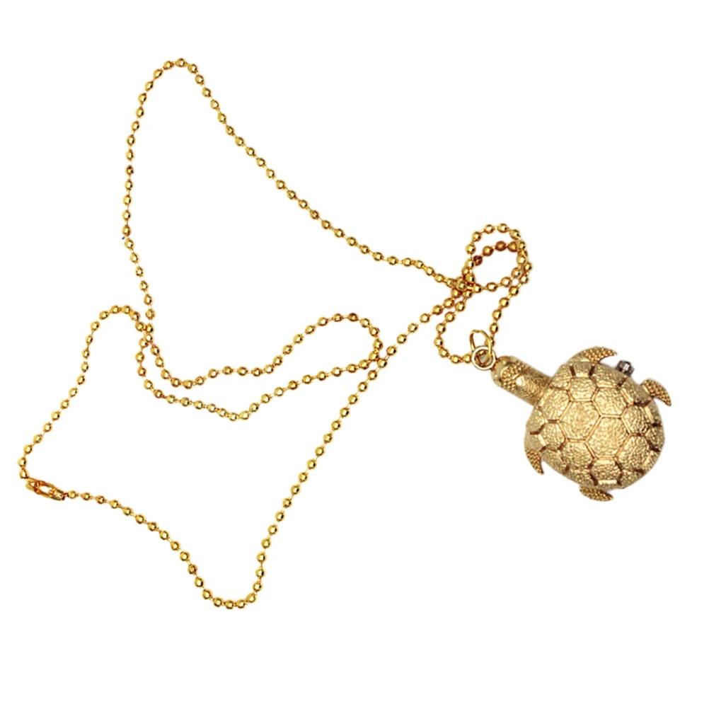 Golden Tortoise Pocket Watch Retro Turtle Shape Vintage Quartz Pocket Watch Fashion Gift