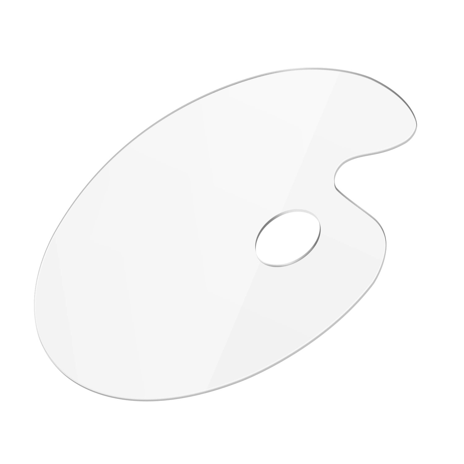 HEALLILY Transparent Watercolor Pigment Color Mixing Trays Art Paint Drawing Tray Acrylic Painting Color Mixer (Oval, 30x40cm)