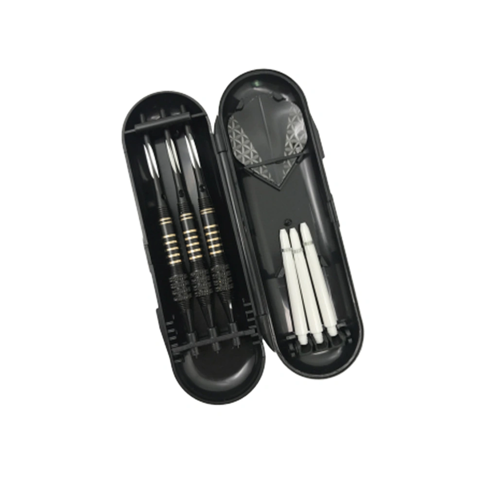 1 Set Professional High-End Darts Pin-Type Darts 18g Hard Darts with Storage Case (Black)