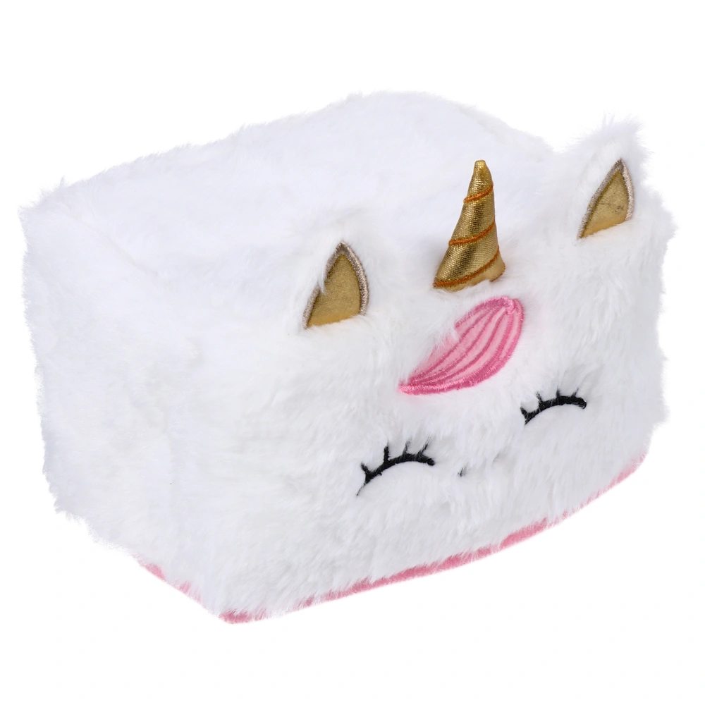 1pc Car Tissue Holder Unicorn Napkin Holder Adorable Cartoon Plush Tissue Box