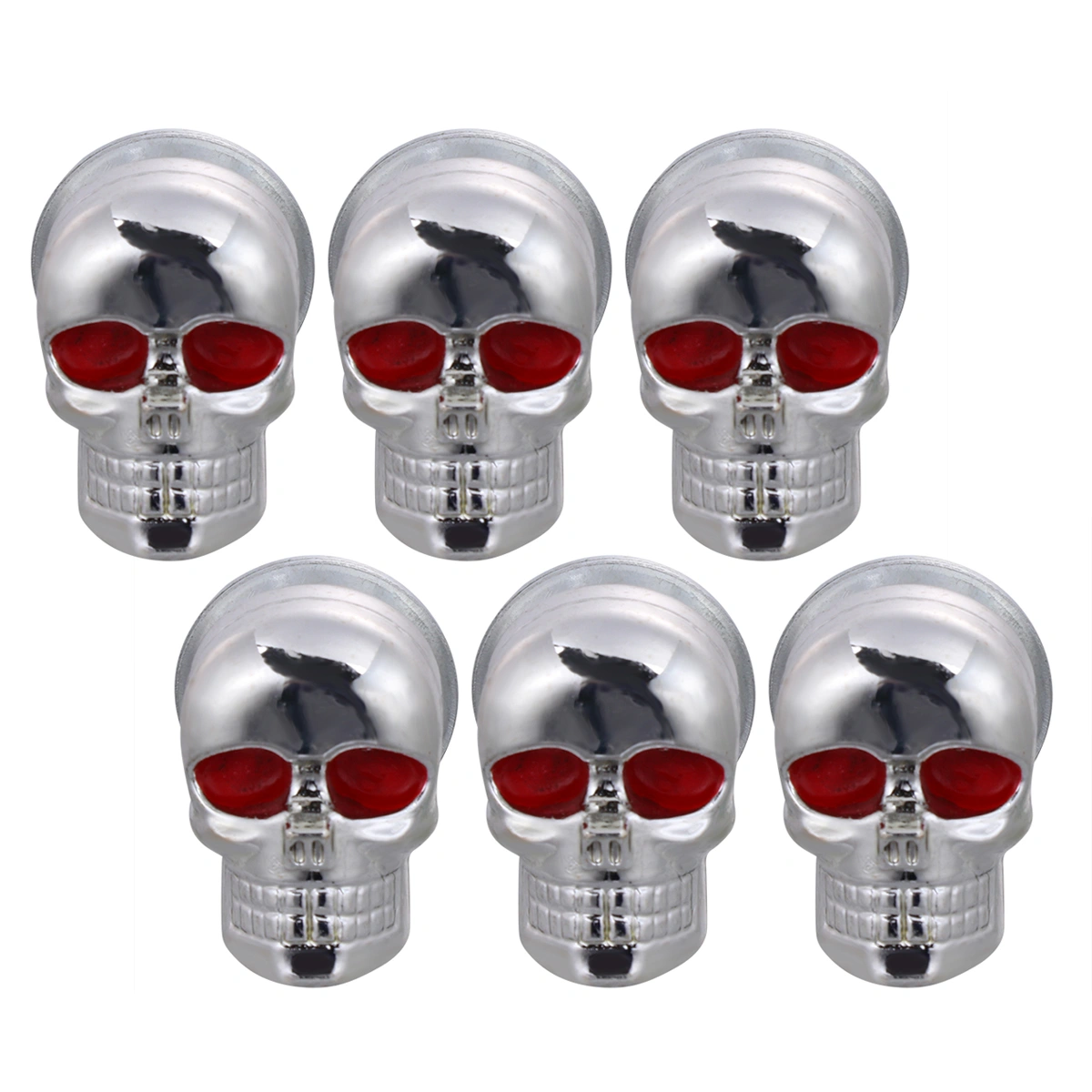 6PCS Motorcycle Screws Motorbike Refitting License Plate Ghost Head Screw Sturdy Skull Screws License Plate Ghost Head Screw Decoration for Motorbike Use Silver
