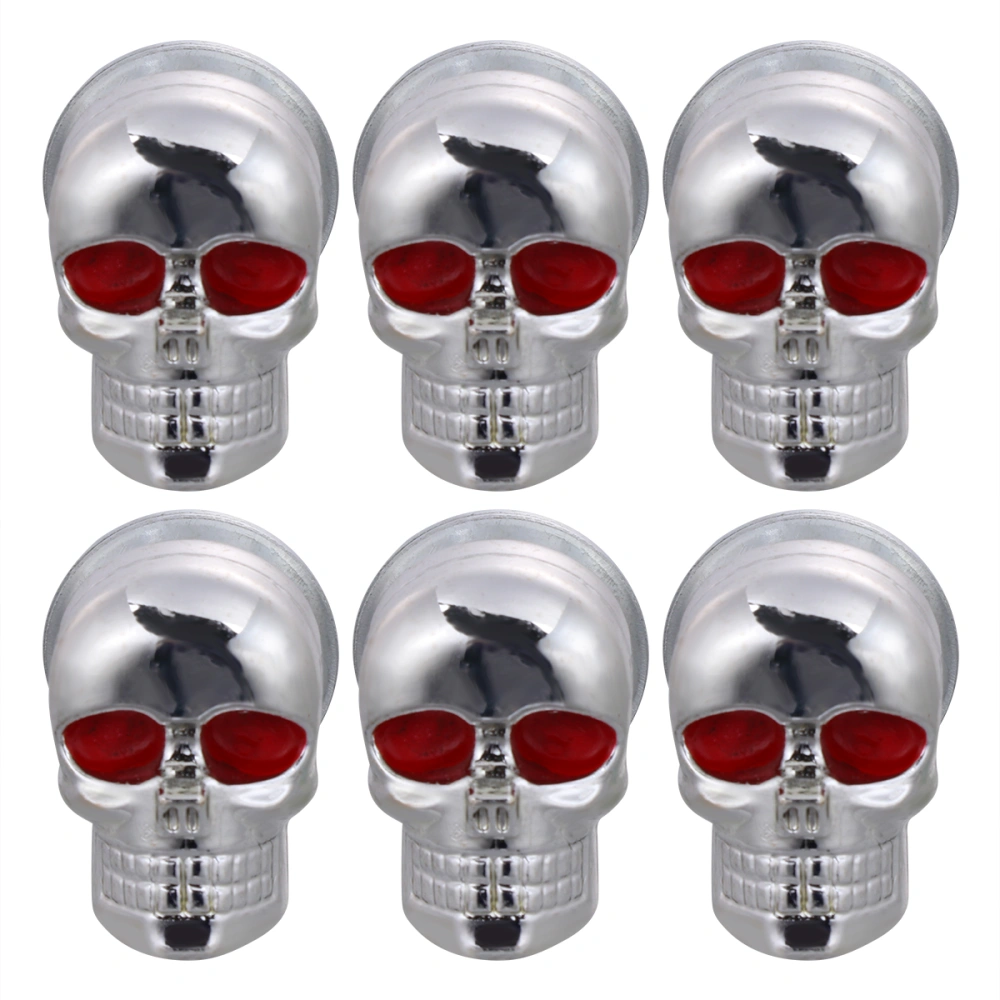 6PCS Motorcycle Screws Motorbike Refitting License Plate Ghost Head Screw Sturdy Skull Screws License Plate Ghost Head Screw Decoration for Motorbike Use Silver