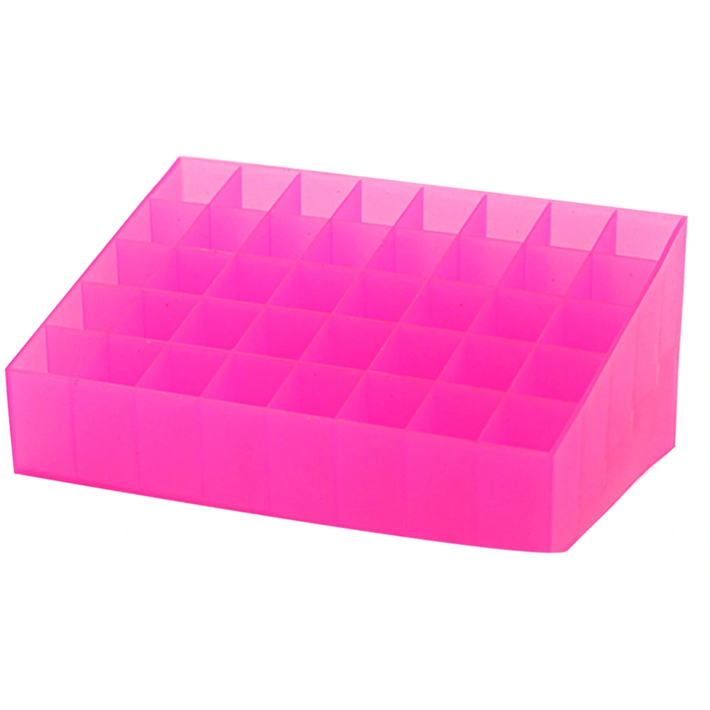 40 Slots Lipstick Storage Box Creative Lipstick Jewelry Storage Holder Makeup Desk Organizer for Home Shop (Pink)