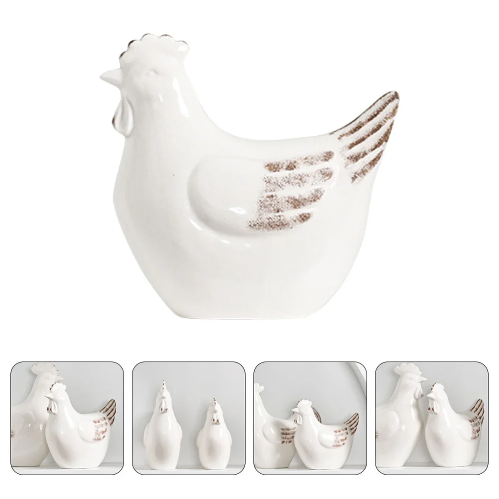 Ceramic Hen Decor Home Modern Craft Decoration Hen Figurine Ceramic Craft