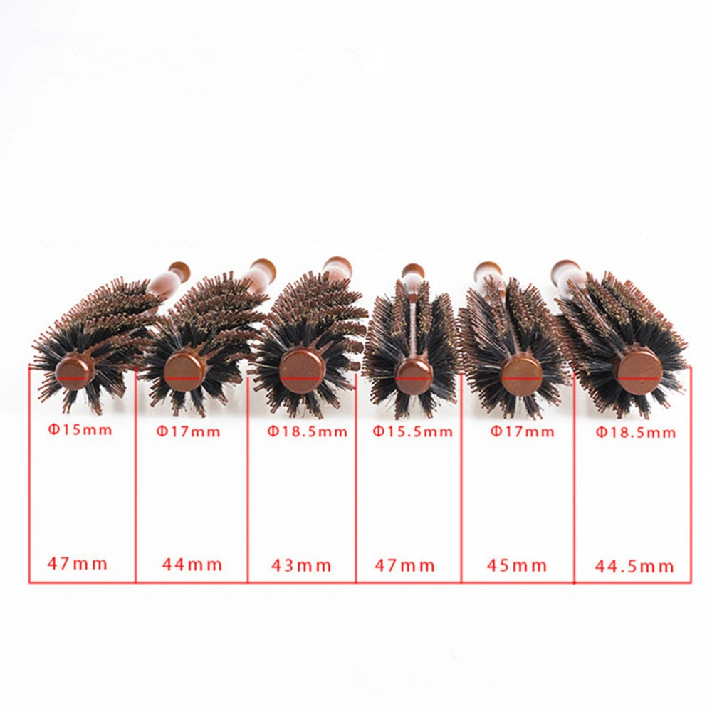 Bristles Hair Brush Comb Wood Handle Hair Combing for Shiny Silky Hairstyle (10-Row with Bight Coffee Color)