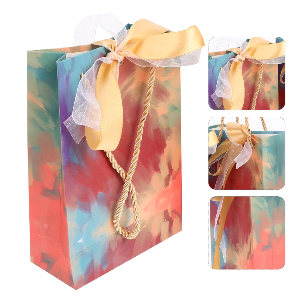 4Pcs Abstract Oil Painting Gift Bags Practical Tote Bags Shopping Packing Pouch