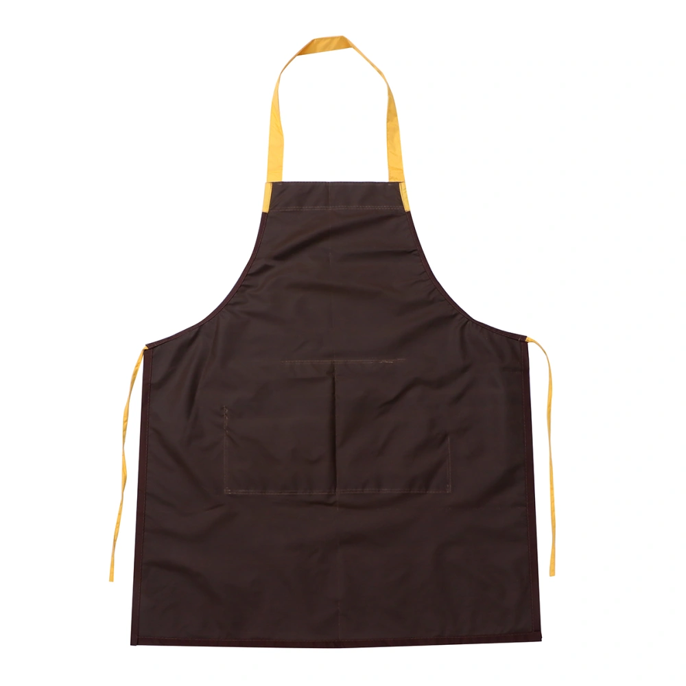 1 PC Waterproof Cooking Aprons Oilproof Lightweight Kitchen Apron Unisex Professional Aprons for Cooking Handcrafting Drawing Use(Coffee)