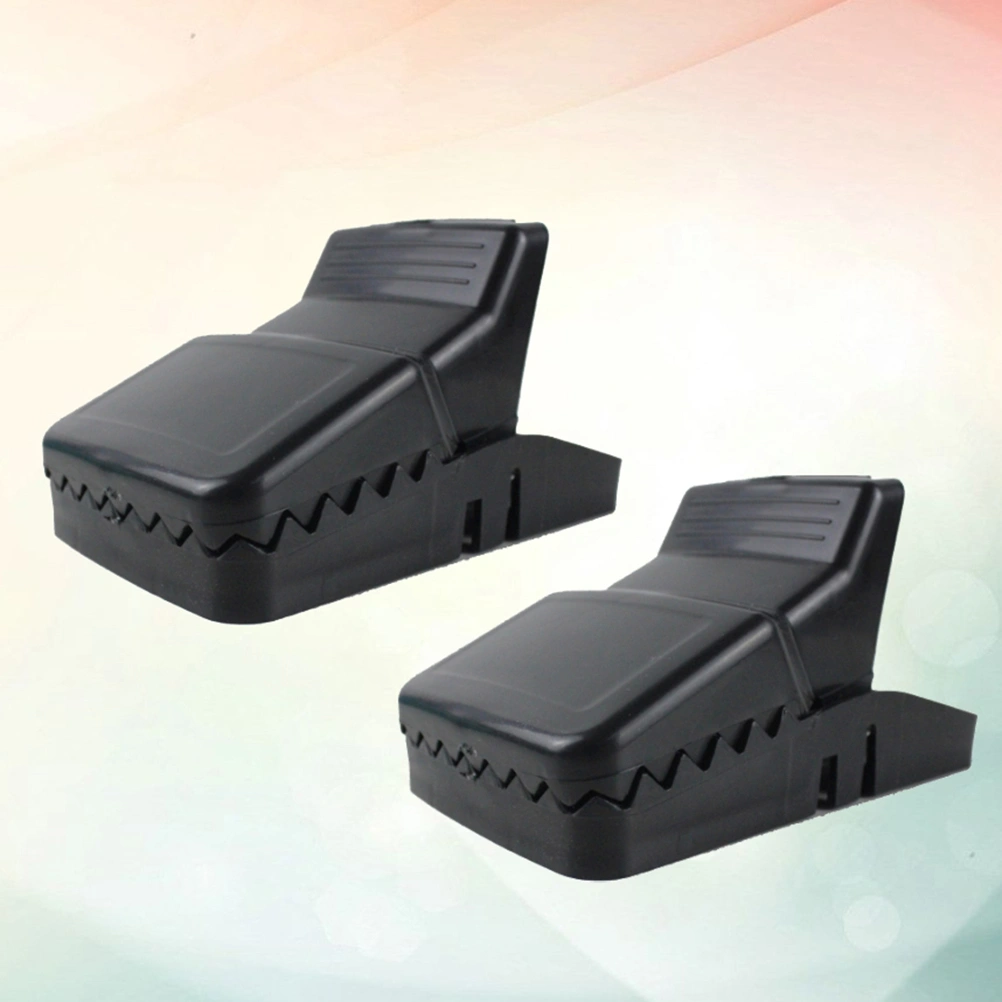 2pcs Portable Mouse Trap Automatic Plastic Mousetrap Household Mouse Killer Catcher for Mouse Control Home Use (Black)
