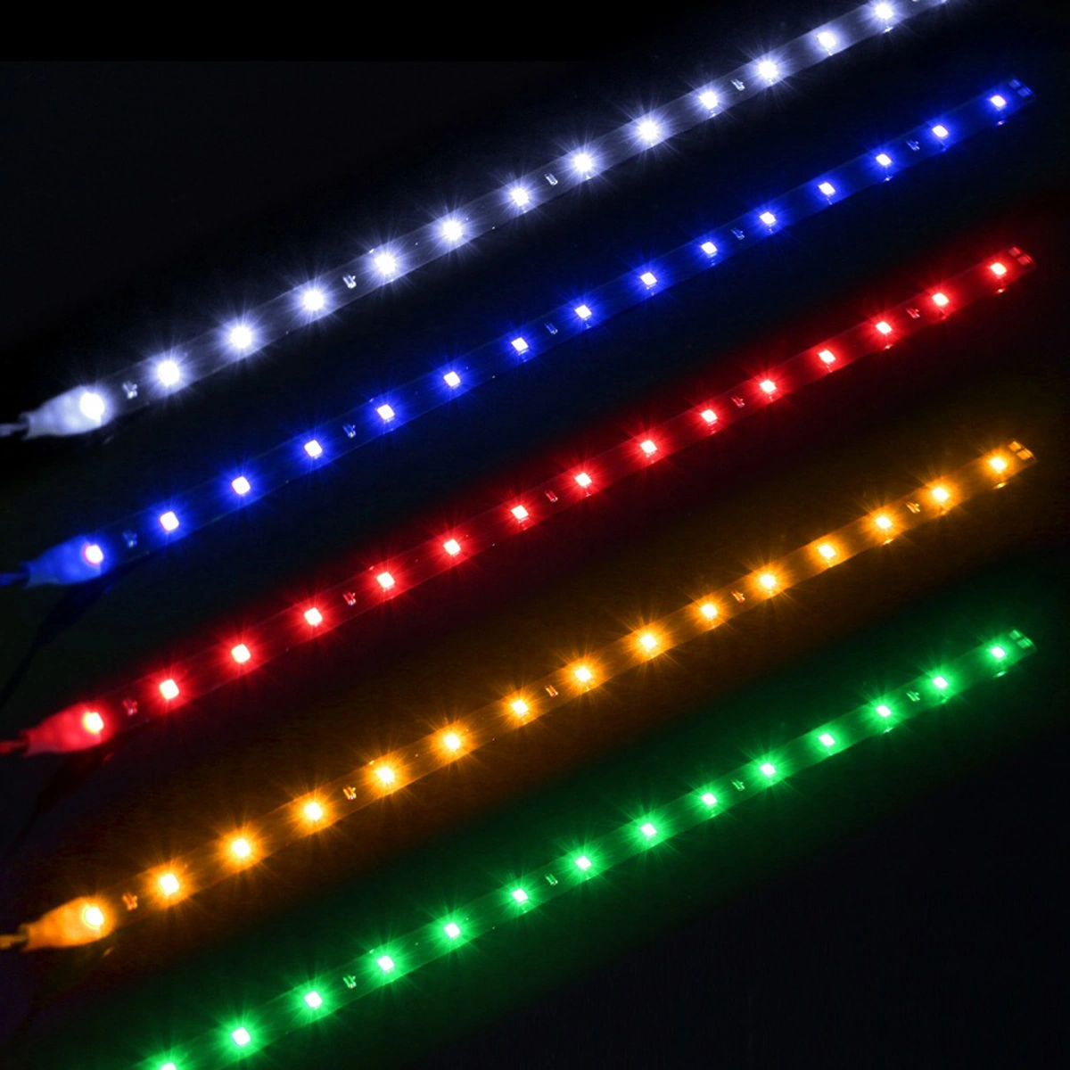 Waterproof 12V 30cm Car Auto Decorative Flexible LED Strip Car LED Daytime Running Light (Yellow)