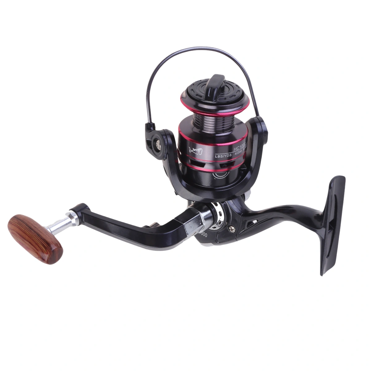 Rocker Wheel 5.2:1 Fishing Wheel Metal 12 Axles 8KG Strong Fishing Reel Fishing Rod Gear - 12X10.5X6.7cm (Black)