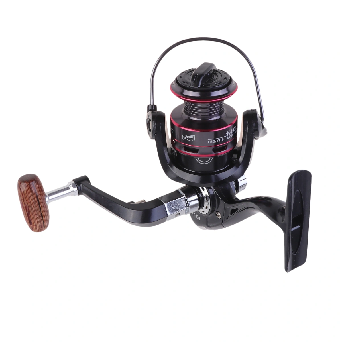 Rocker Wheel 5.2:1 Fishing Wheel Metal 12 Axles 8KG Strong Fishing Reel Fishing Rod Gear - 12X10.5X6.7cm (Black)