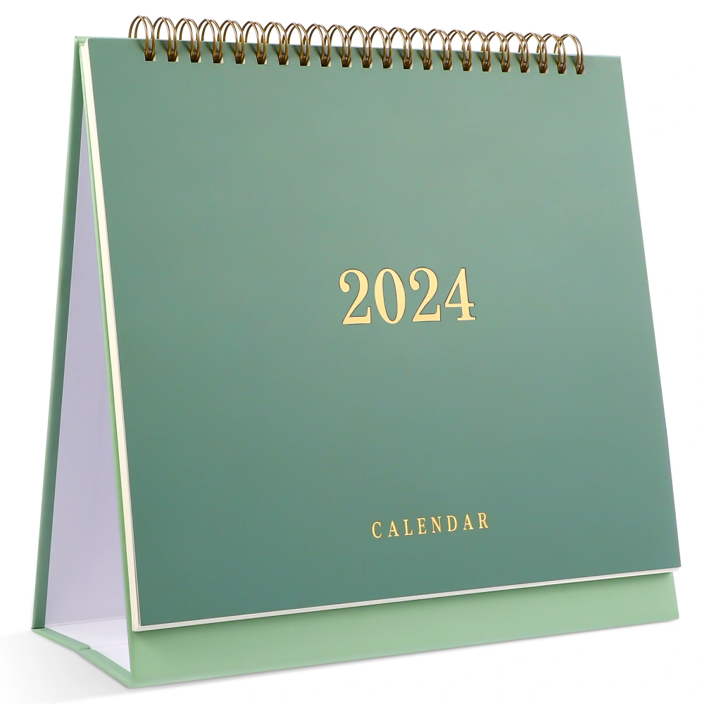 Desktop Calendar Monthly Planner Holiday Reminder Calendar Desk Calendar January 2024-December 2025 (Green)