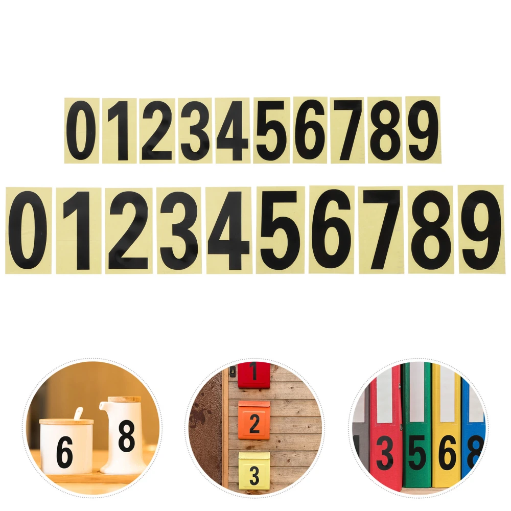 5 Sets Waterproof Mailbox Numbers Stickers Reflective Mailbox Numbers for Outside