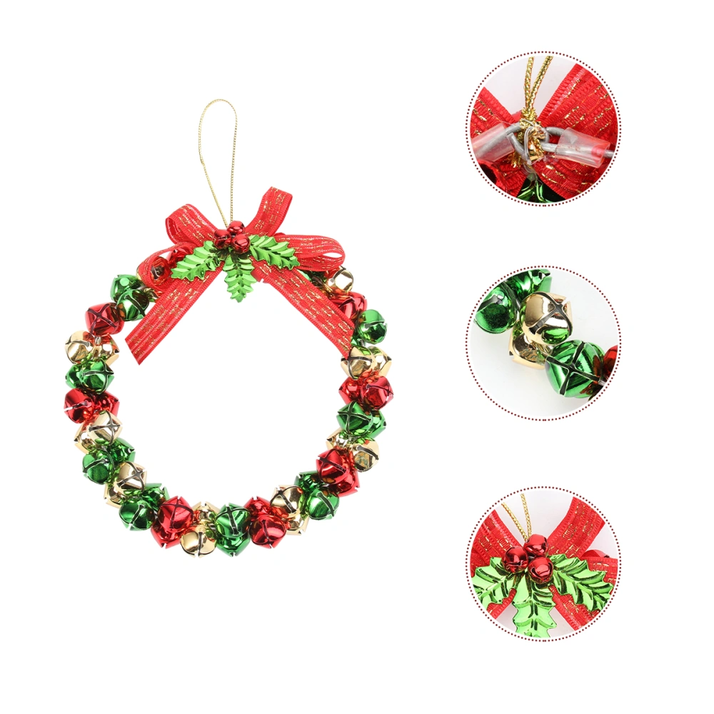 1pc Christmas Bell Wreath Creative Hanging Pendant Beautiful Hanging Decoration