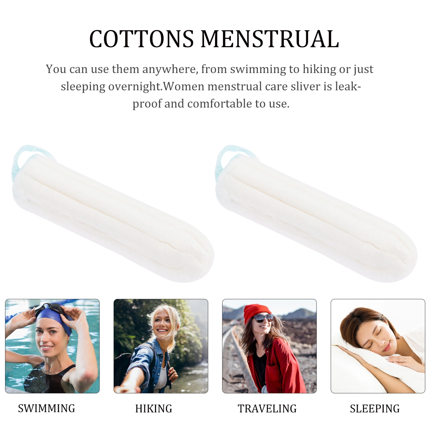 50pcs Sanitary Tampon Finger Push-in Tampon One-time Tampon Women Supplies