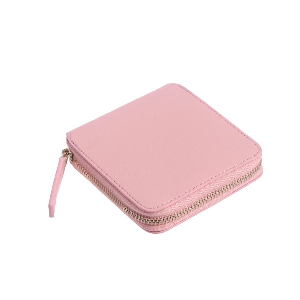 Women Zipper Handy Wallet Clutch Purse Lady Short Handbag Bag With Tassel (Pink)