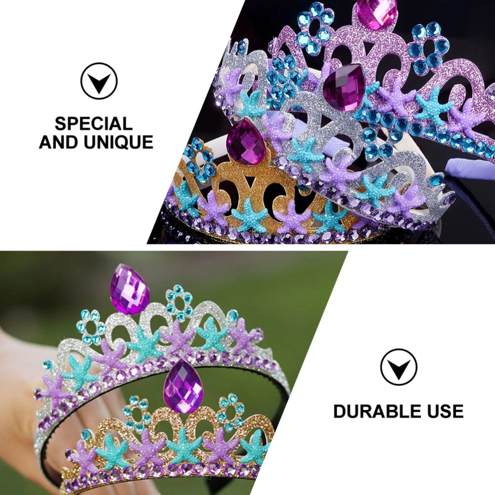 1Pc Kids Delicate Rhinestone Hair Creative Birthday Hair Decor Random Color