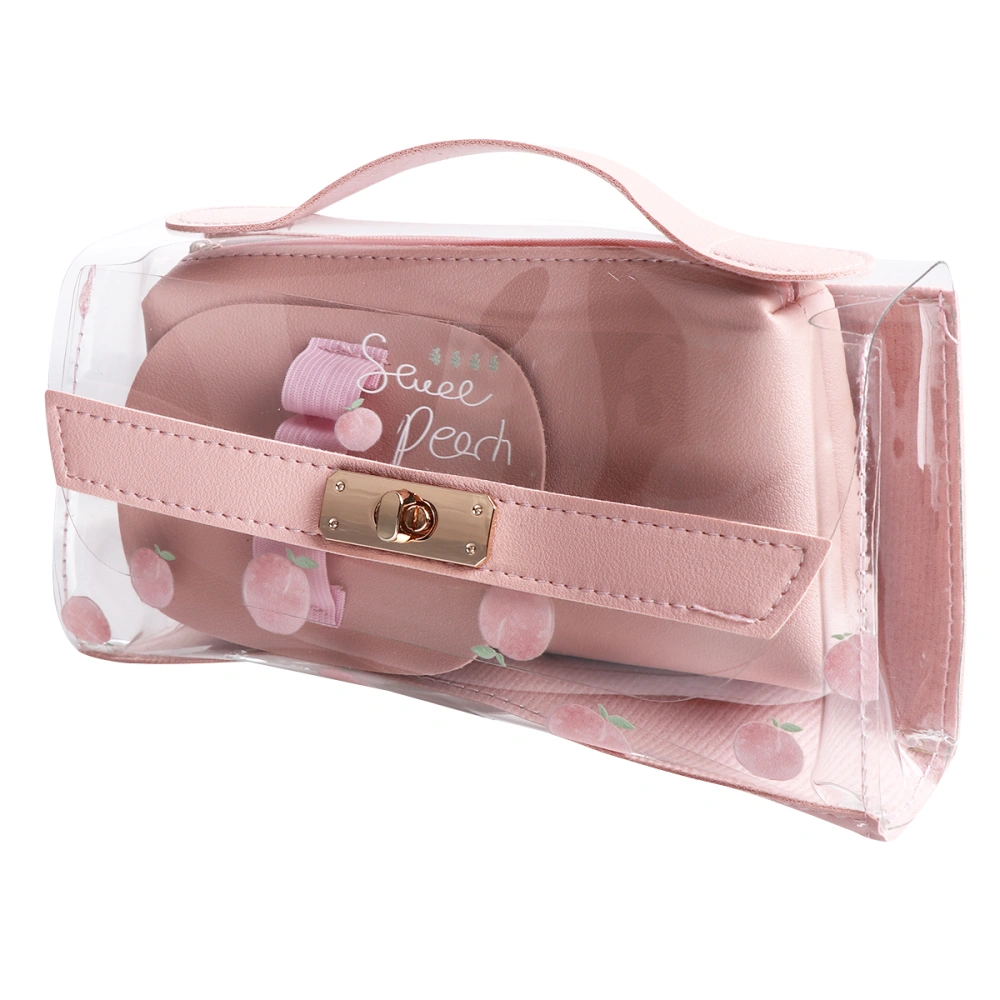 Creative Transparent Pencil Case Simple Large Capacity Pen Storage Bag Portable Stationery Pouch Cosmetic Bag for Kids Women Girls (Pink)