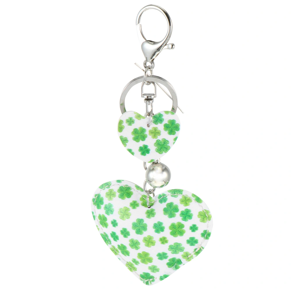 Saint Patrick's Day Keychain Premium Heart Shape Keychain Hanging Decor Keychain