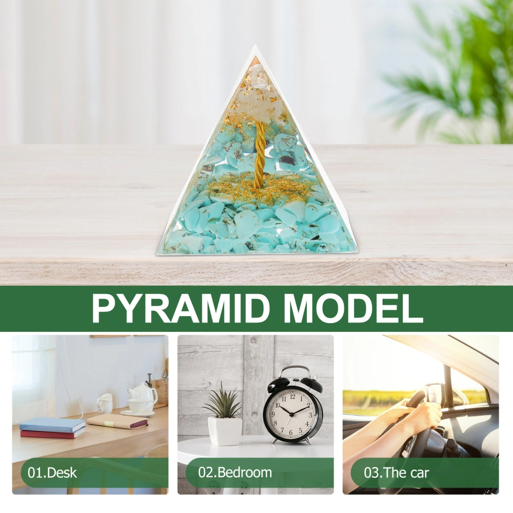 Crystal Pyramid Creative Pyramid Model Adornment Epoxy Pyramid Decoration