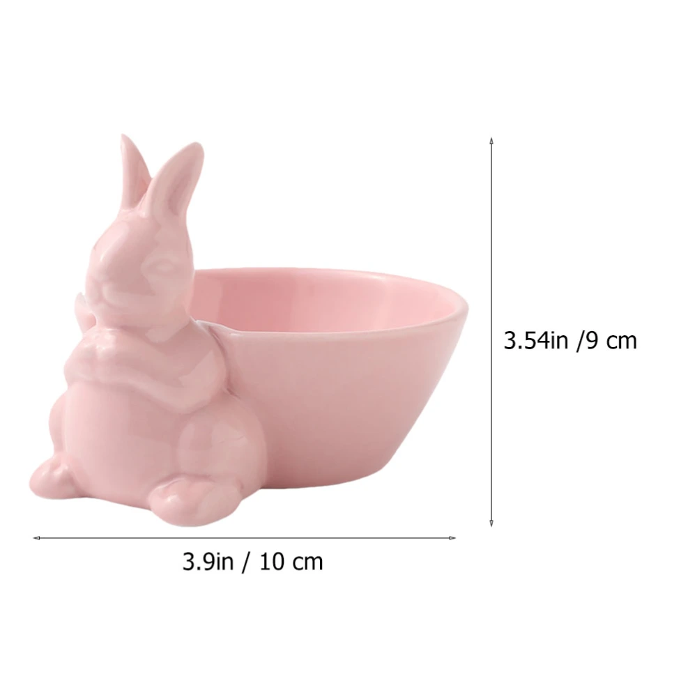 1Pc Easter Bunny Shaped Bowl Salad Snack Bowl Restaurant Kitchen Bowl (Random Color)