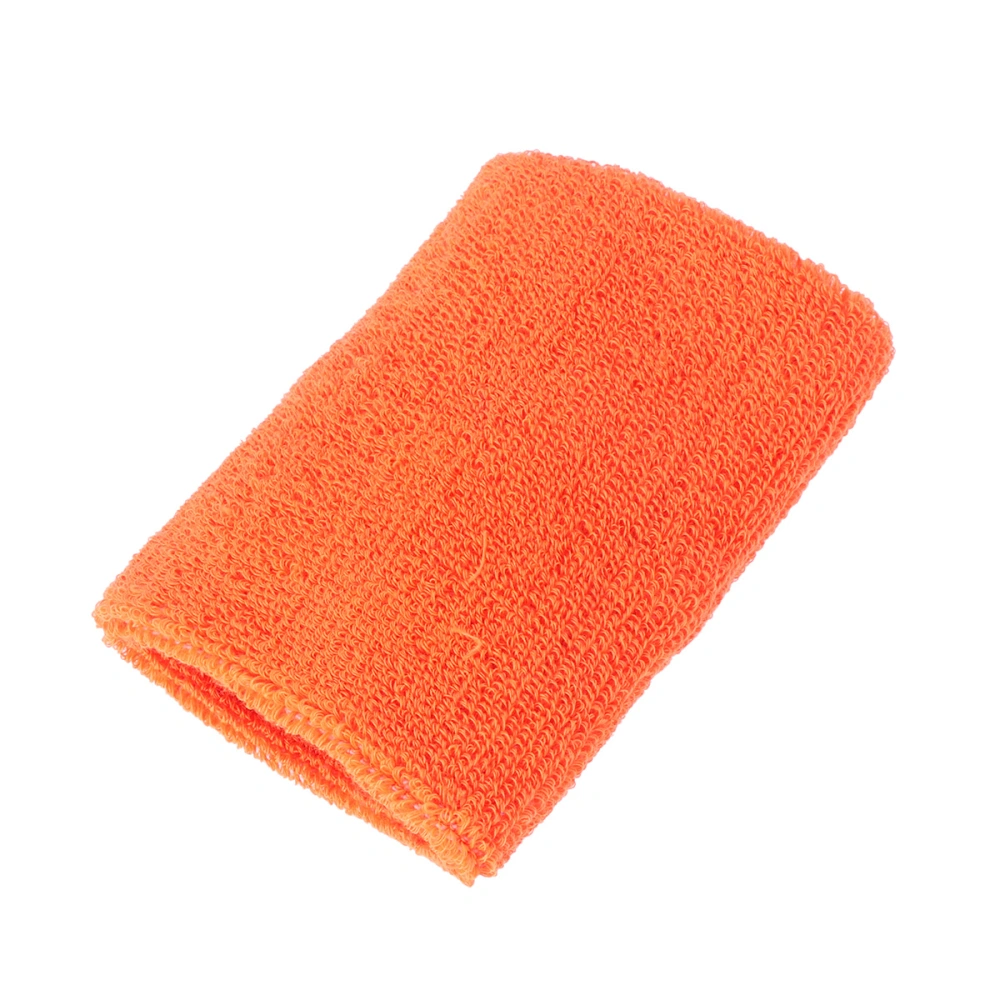 Colorful Wrist Sweatbands Athletic Cotton Terry Cloth Wristbands for Gym Sports (Orange)