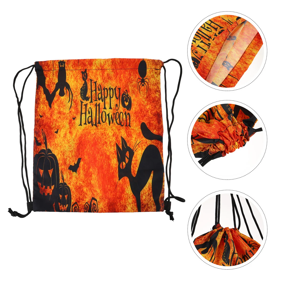 1Pc Halloween Themed Drawstring Bag Bundle Pocket Drawstring Backpacks