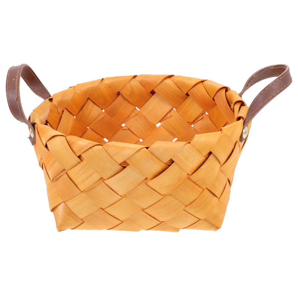 1Pc Handheld Vegetable Sundries Basket Picnic Food Storage Basket for Outdoor